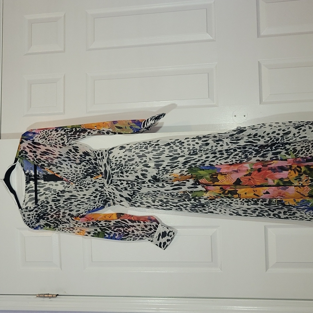 Spy zone exchange Diva Animal Border maxi dress.